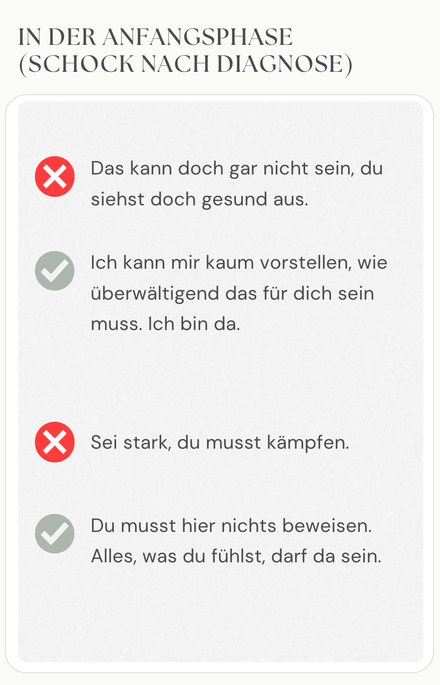 Wenn ein geliebter Mensch an Krebs erkrankt